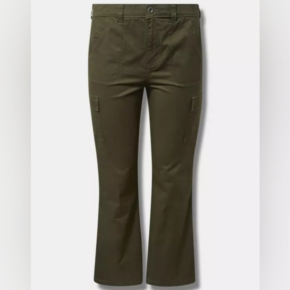 torrid Pants - Torrid 18S A-Line Flare Lightweight Twill Cargo High Rise Pant